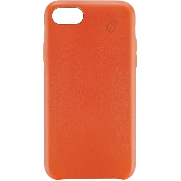 Coque - Skal - iPhone 6/6S/7/8 - Orange läder - Hård - Elegant