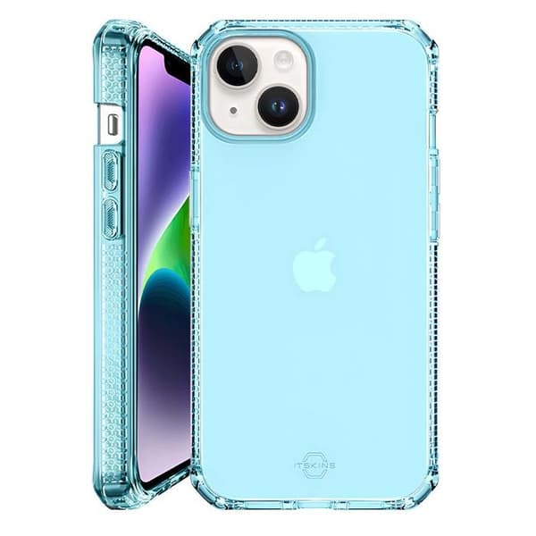 Coque - Itskins - iPhone 13 mini - Förstärkt - Klar - Blå