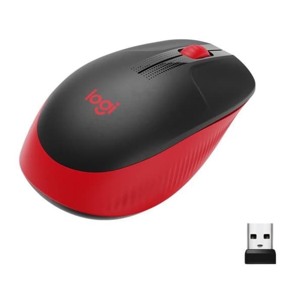 Mus - Trådlös - Logitech - M190 - Röd