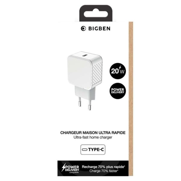 USB-C-laddare - CS - 45W Power Delivery (PD) - GaN - Vit