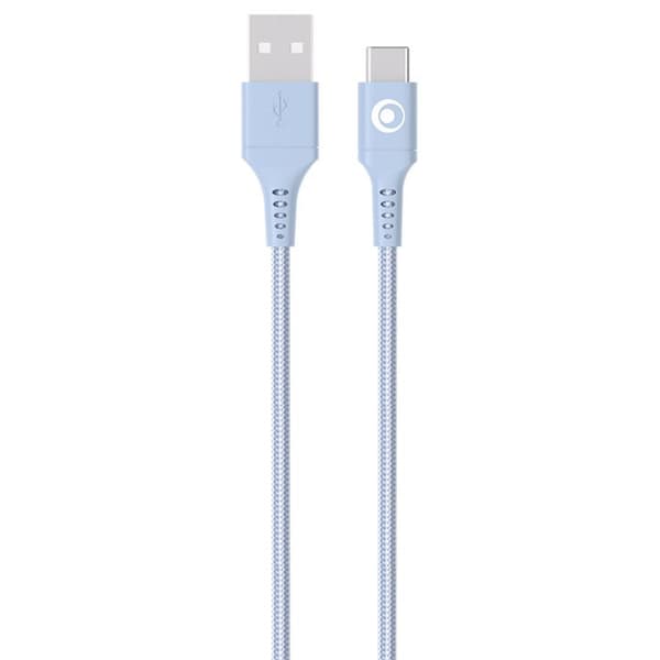 USB-A till USB-C-kabel - BigBen - 1.2m - FastCharge 15W - 3A - Polyesterflätad Blå