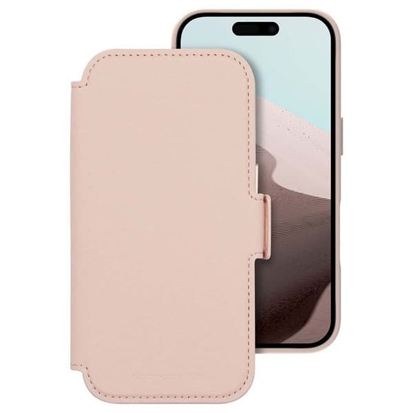Plånboksfodral med Ställfunktion för iPhone 17 material ICON DBRAMANTE1928 Rosa