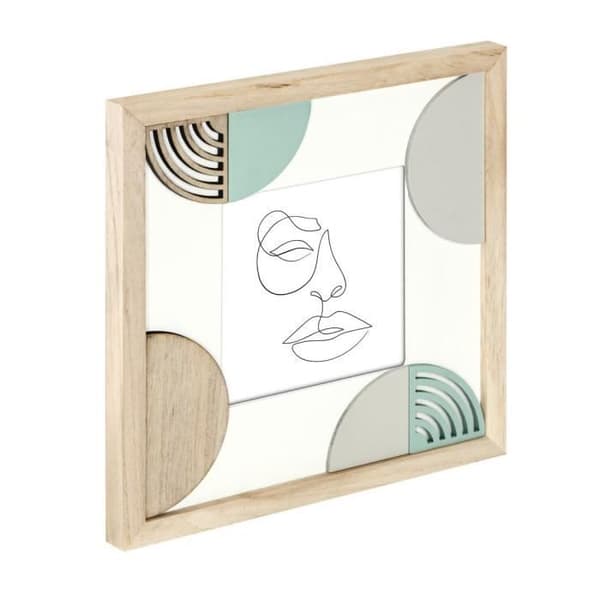 Ram - Valle - Vit - 10 x 10 cm - Trä - Nutida