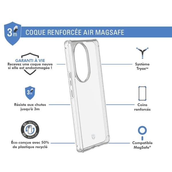 Coque - FORCE CASE - Honor 200 - Förstärkt - Luftkudde - Tryax 3M