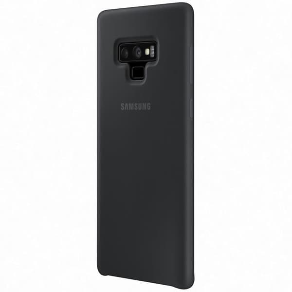 Halvstyv silikonfodral - SAMSUNG - Galaxy Note9 - Svart - Mikrofiberfoder - Stötskydd och repor