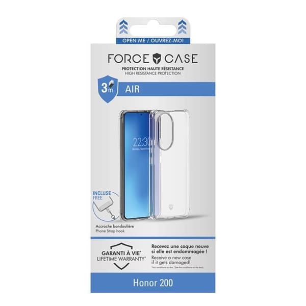 Coque - FORCE CASE - Honor 200 - Förstärkt - Luftkudde - Tryax 3M