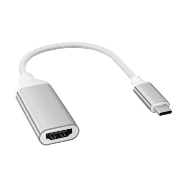 USB-C till HDMI-adapter - FORCE POWER - 4K Ultra HD - Plug & Play - Vit
