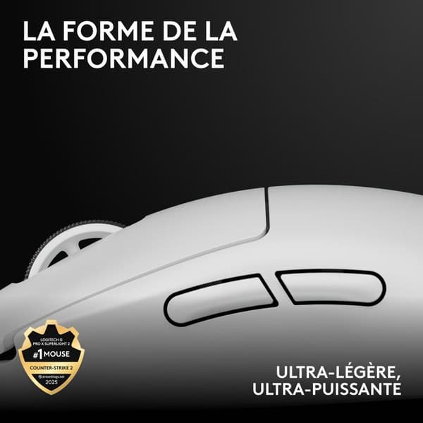 Trådlös spels Mus - Logitech G - Pro X Superlight 2 Lightspeed - Vit