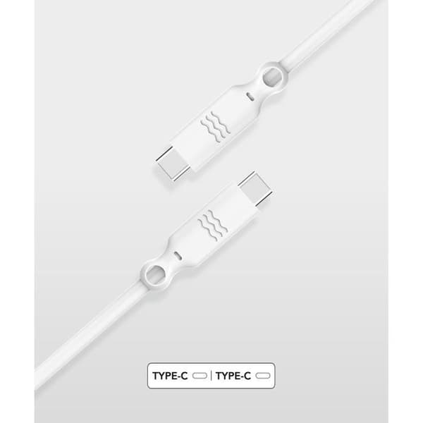 USB C-kabel - Just Green - 2 m - 100 % Återvinningsbart - 3A - Vit