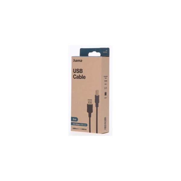 USB-kabel, USB 2.0, 480 Mbit/s, 3,00 m