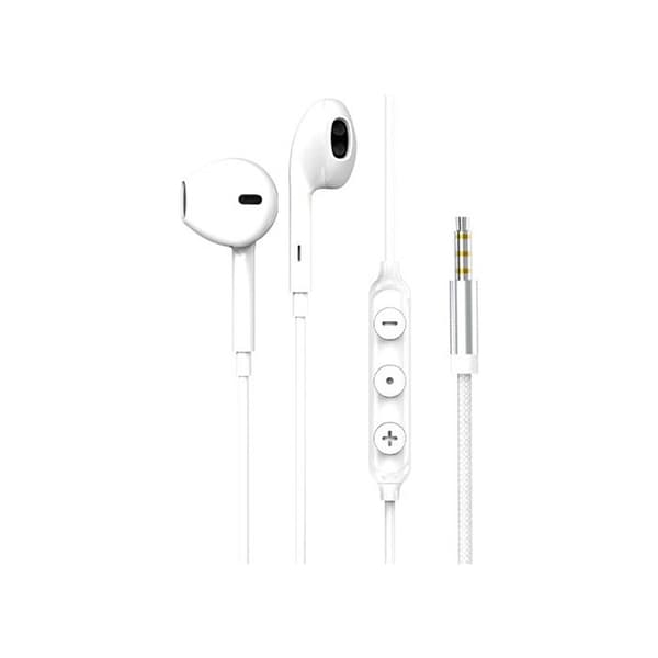 Trådade hörlurar Force Play KP Jack 3.5mm Vit