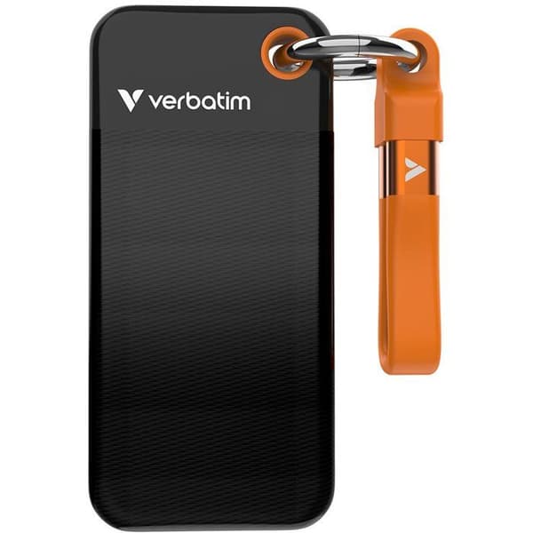 Extern SSD - VERBATIM - Pocket - 2 To - Svart / Orange