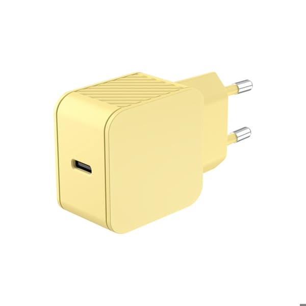 USB-C 20W Power Delivery Snabbladdare BigBen Gul