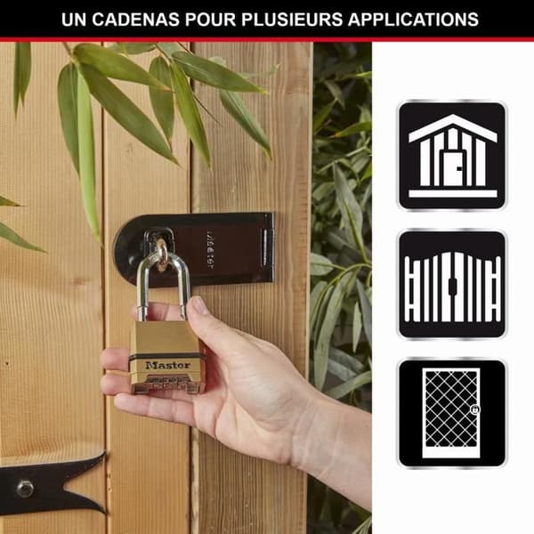 Cadenas - Master Lock - M175EURDLH - 50 mm - Programmerbar - Zink Kromad