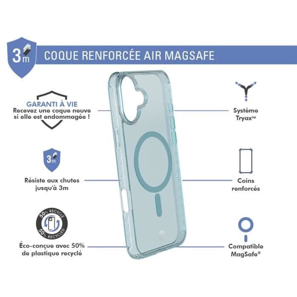 Coque - FORCE CASE - iPhone 16 - Förstärkt - MagSafe - Air Cushion