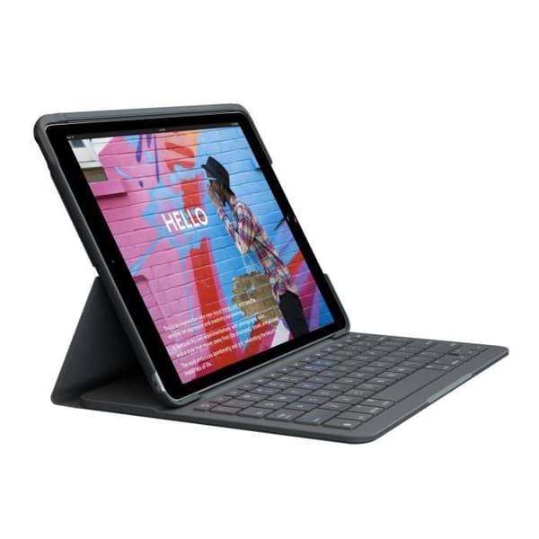 Tangentbordsskydd - Logitech - Slim Folio - AZERTY - För iPad 10,2" (7:e, 8:e, 9:e generationen) - Grå