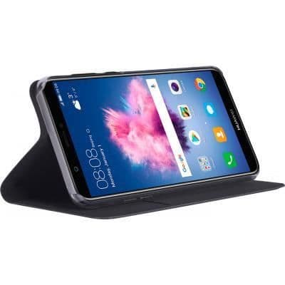 Etui folio - Huawei - P Smart - Läder - Svart - Sidoöppning
