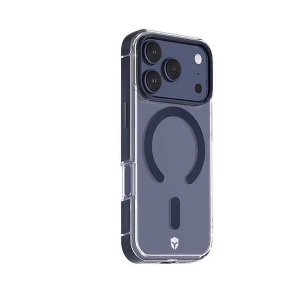 Coque - FORCE CASE - för iPhone 17 Pro MagSafe Kontur Metall Stötsäker 2m Premium Blå