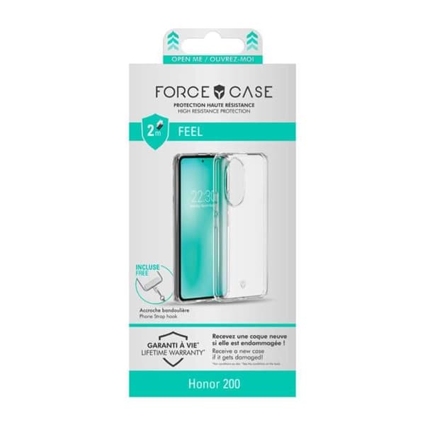Forcecase Feel Förstärkt fodral för Honor 200 Transparent