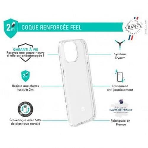 Coque Förstärkt - FORCE CASE - iPhone 15 - Semi-rigid - Transparent - Glänsande
