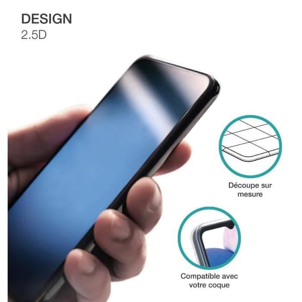 Skärmskydd - BIGBEN CONNECTED - Redmi 9C/9A - Härdat Glas 2.5D - Rep-Resistent - SmartFrame
