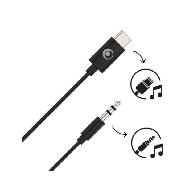 Ljudadapter Jack 3,5 mm - BIGBEN CONNECTED - USB-C - 90 cm - Mikrofon - Plug & Play