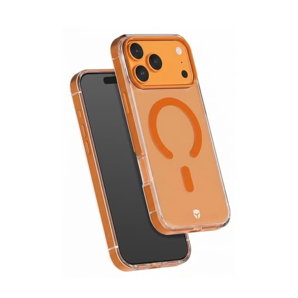 iPhone 17 Pro MagSafe FORCE CASE Kontur Metall Stötsäker 2m Premium Orange