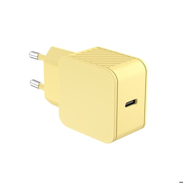 USB-C 20W Power Delivery Snabbladdare BigBen Gul