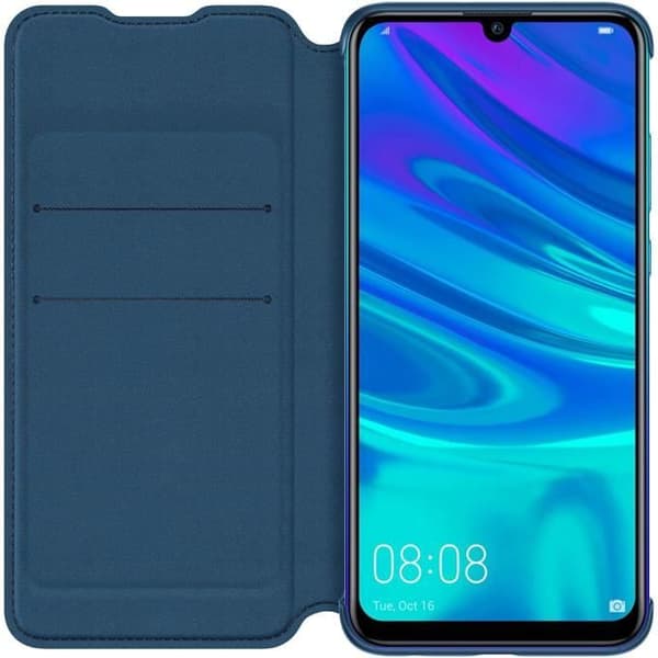 Etui folio - Huawei - P Smart 2019 - Blå - Syntetisk - Diskret skydd