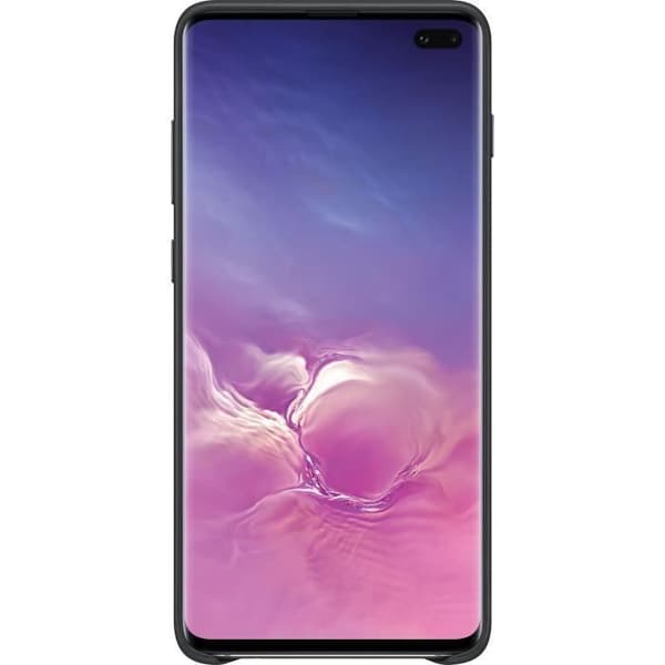 Samsung S10+ läderfodral svart