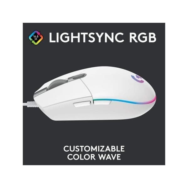 Spelmus - Logitech - G102 LIGHTSYNC - RGB-belysning - 8000 DPI - Trådad