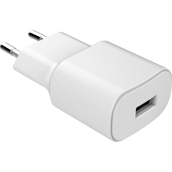 USB A-laddare 2.4A - WOW - USB A/USB C-kabel - Snabbladdning - 1m - Vit
