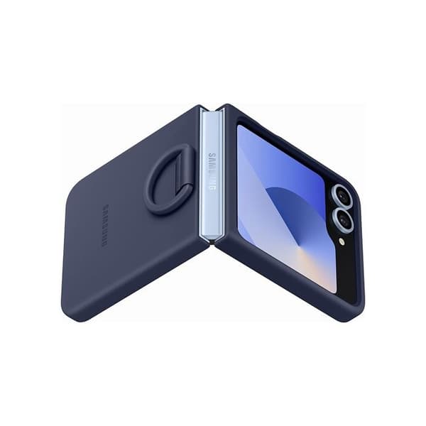 Coque - Samsung - Galaxy Z Flip 6 - Silikon - Mörkblå - Optimal skydd