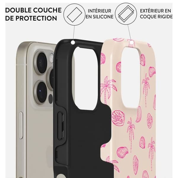 Coque - BURGA - Beach Please - iPhone 16 Pro Max - Antichocks - MagSafe - Rosa