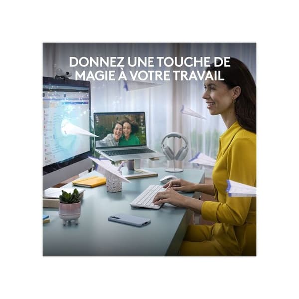 Logitech K950 Signature Slim Azerty Wireless Keyboard Off-White