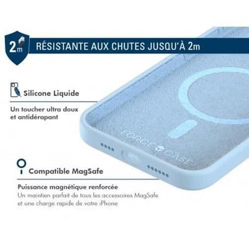 Skyddsskåp - FORCE CASE - iPhone 15 Plus - Silikon - Kompatibel med MagSafe - Stötsäker