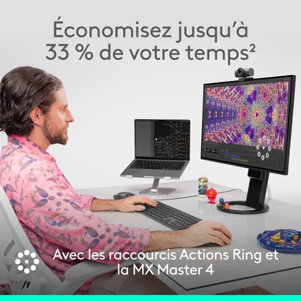 Trådlös mus - Logitech - MX Master 4 - Ergonomisk - Grafit