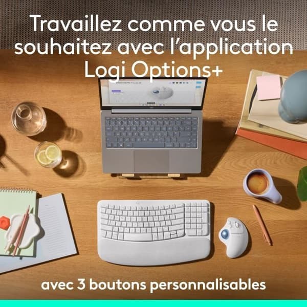 Mus - Trådlös - Logitech - Ergo M575S - Vit