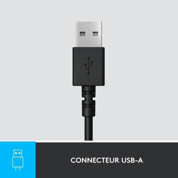 Hörlurar - Trådad - Logitech - H390 - USB - Störningsskydd - Svart
