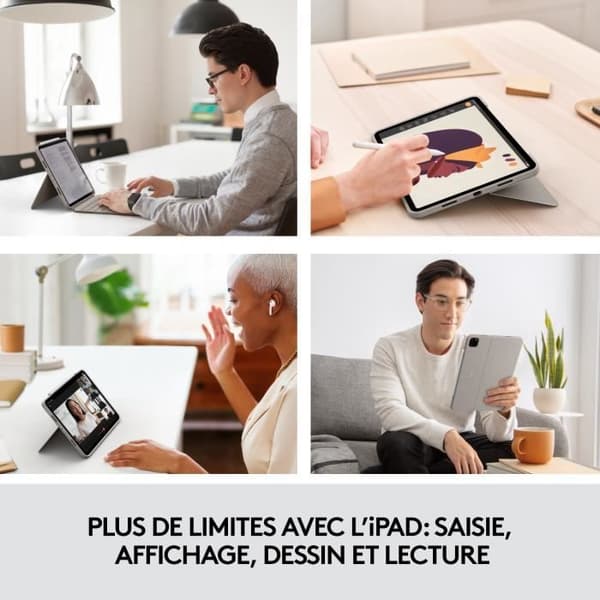 Tangentbordsskal - Logitech - Combo Touch - För iPad Pro 11 tum (1:a, 2:a, 3:e och 4:e generationen)