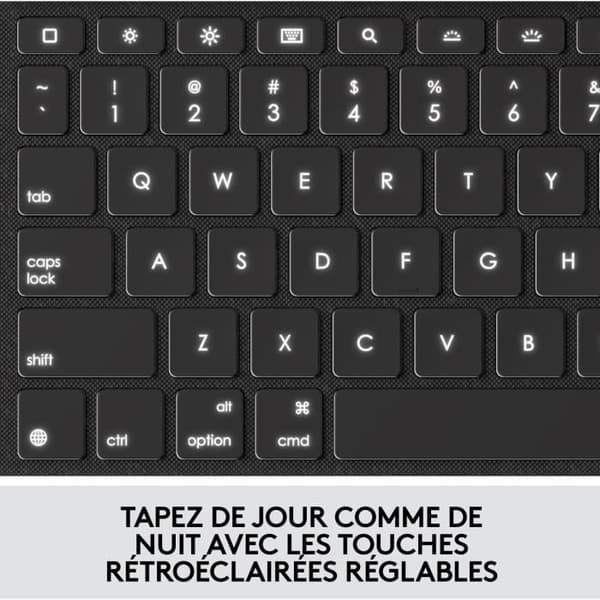 Tangentbordsetui - Logitech - Combo Touch - AZERTY - För iPad 9:e generationen, 8:e generationen och 7:e generationen