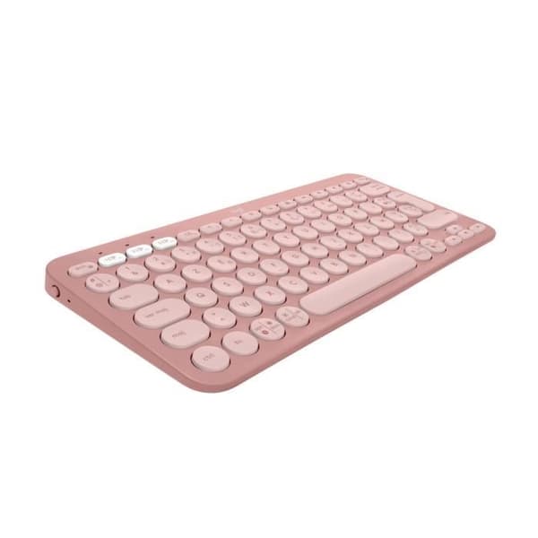 Tangentbord - Trådlöst - Logitech - Pebble Keys 2 K380s - Lättbyteknapp - Rosa