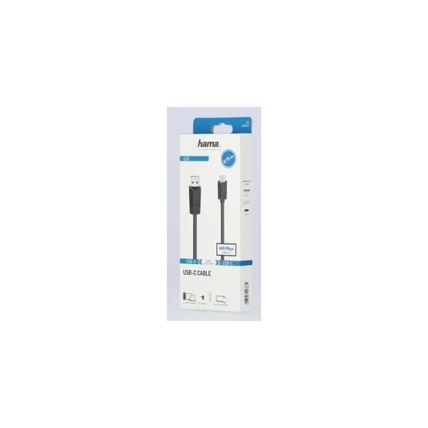 USB-C-kabel, USB-A hane - USB-C hane, USB 2.0, 480 Mbit/s, 0,75 m