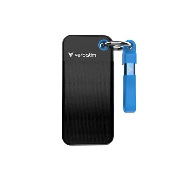 Verbatim Pocket extern SSD - 512GB (Svart/Blå)