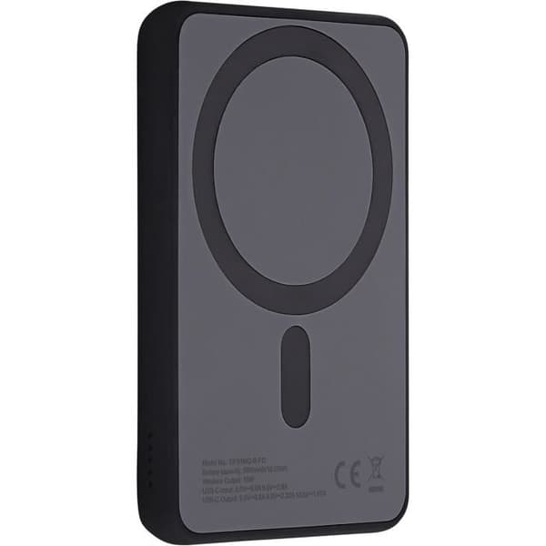 Bärbar Extern Batteri - T'nB - 5000 mAh - MagSafe - Kompakt - USB-C - Grå