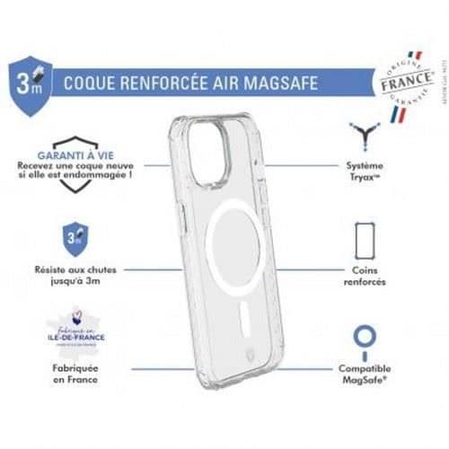 Skyddsskal - FORCE CASE - iPhone 15 Pro Max - Transparent - Stöttålig - Kompatibel med MagSafe