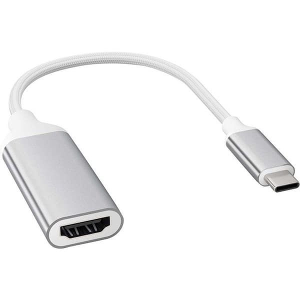 USB-C till HDMI-adapter - FORCE POWER - 4K Ultra HD - Plug & Play - Vit