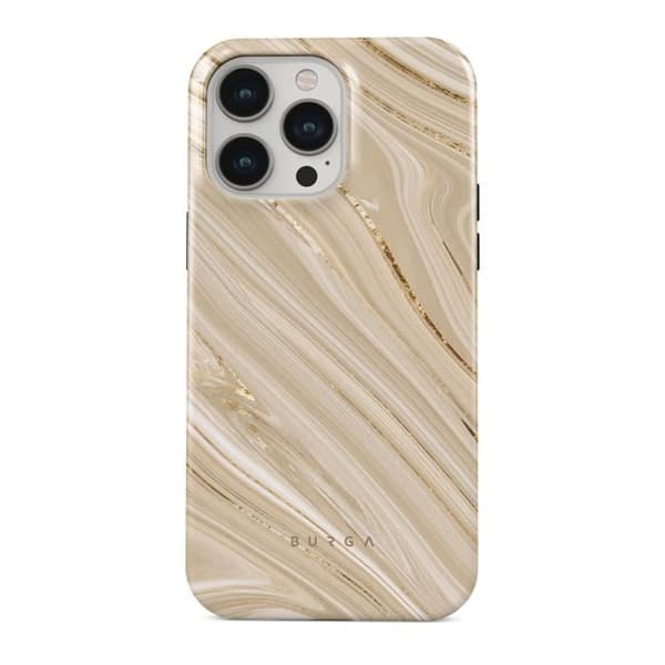 Coque - BURGA - iPhone 13 Pro - Stötresistent - Mönstrad - Beige