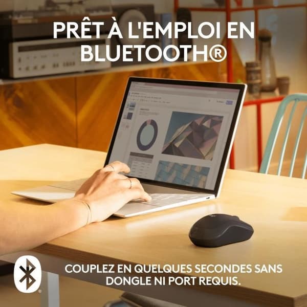 Mus - Trådlös - Logitech - M240 Silent - Grafit