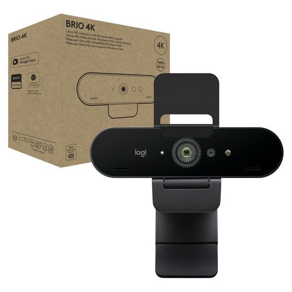 Webbkamera 4K - LOGITECH - BRIO 4K - 13 MP - USB-C - Autofokus